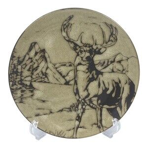 Pfaltzgraff Brown Glazed Wildlife Adventure Salad Plate 8.5” Rustic Farmhouse